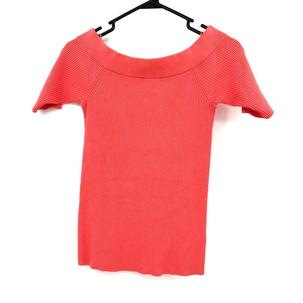 by Anthropologie size XS short sleeve ribbed sweater style blouse top shirt